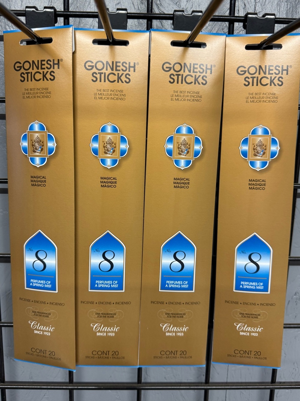 No. 8 Gold Incense Sticks 4 packs- 20 Count  each -80 total